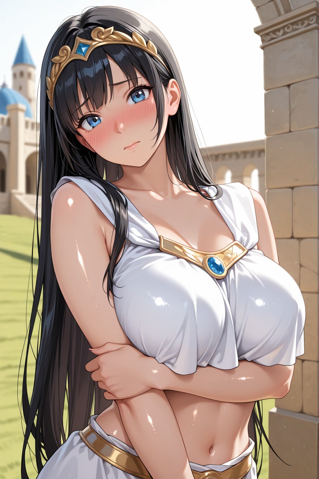 古代ギリシャ風衣装を着る美鈴