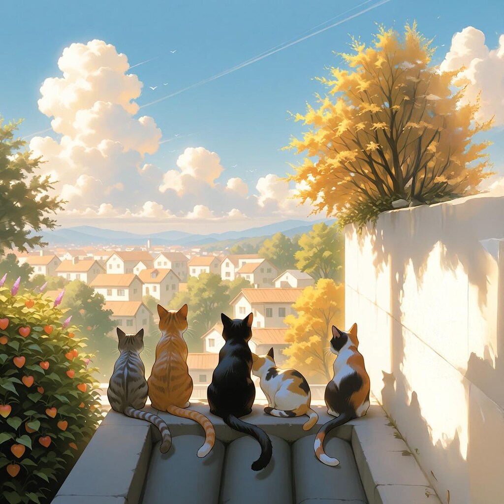 夏空は日影で集会