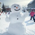 街を雪景色にして得意げな雪だるま氏 4枚目