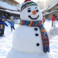 街を雪景色にして得意げな雪だるま氏 2枚目