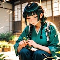 猫猫、朝の薬草園で一株ずつ見極める薬師の横顔 7枚目