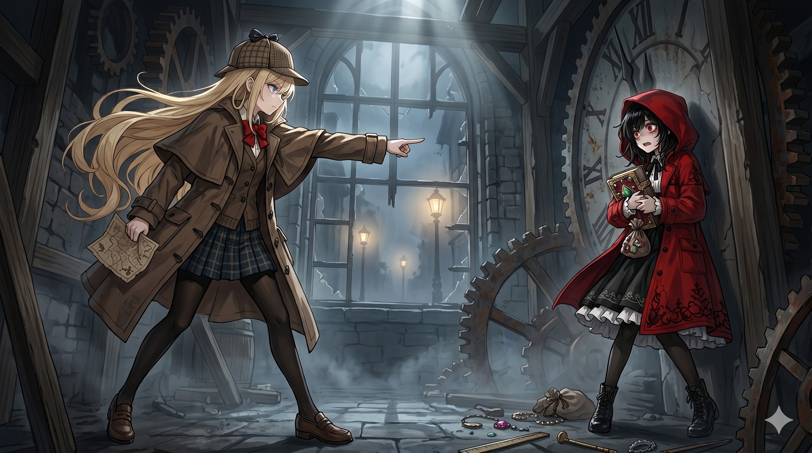 探偵少女vs赤頭巾 | の人気AIイラスト・グラビア