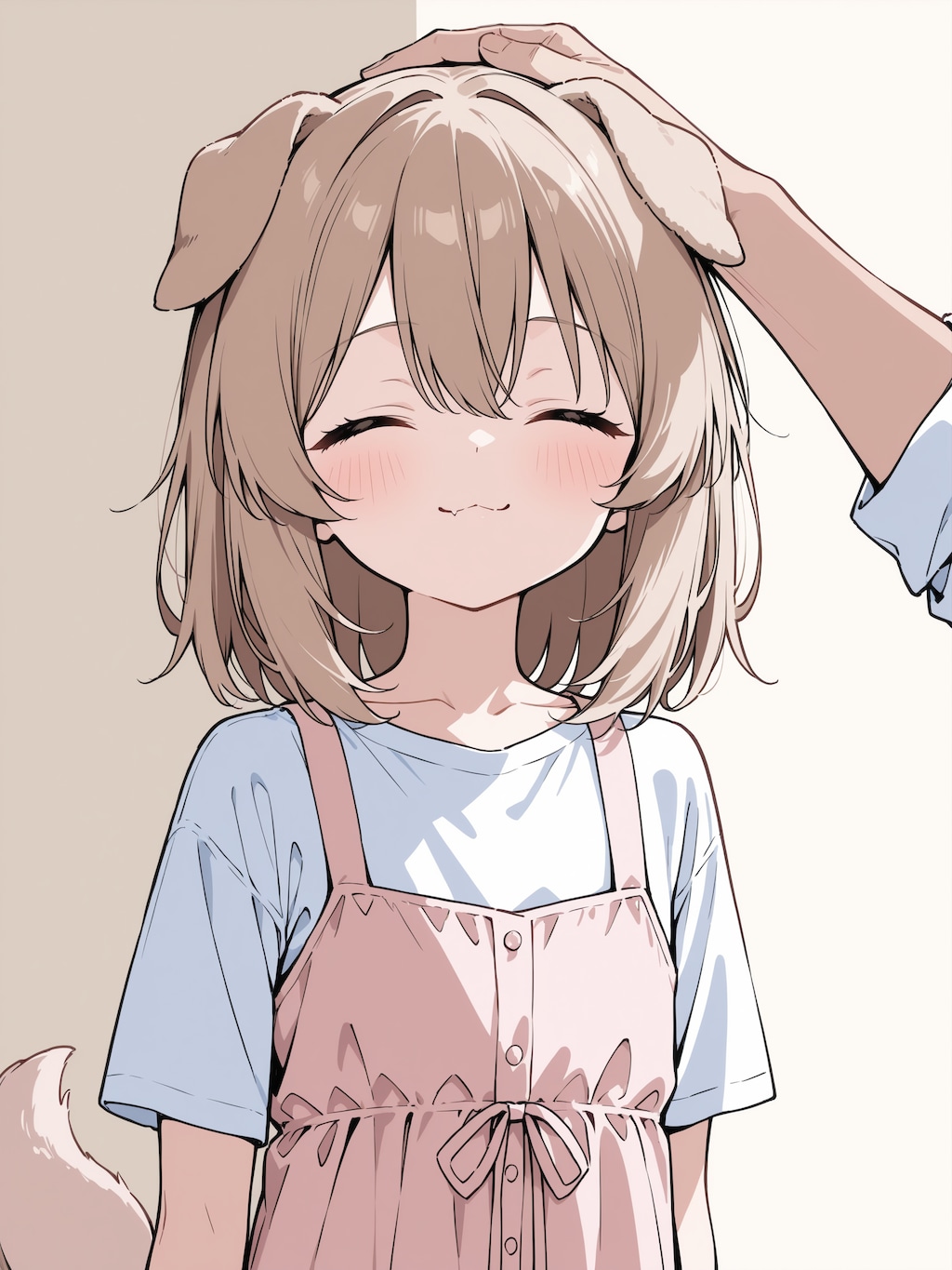 撫でる