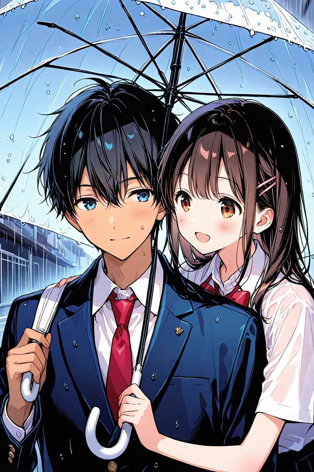 相合傘カップル