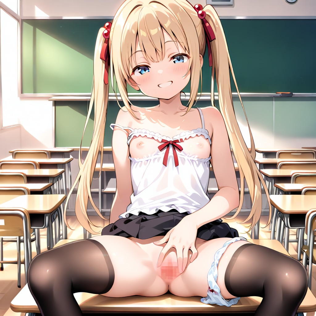 教室でくぱぁ