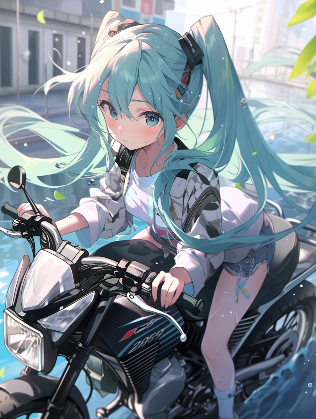 初音ミク バイク