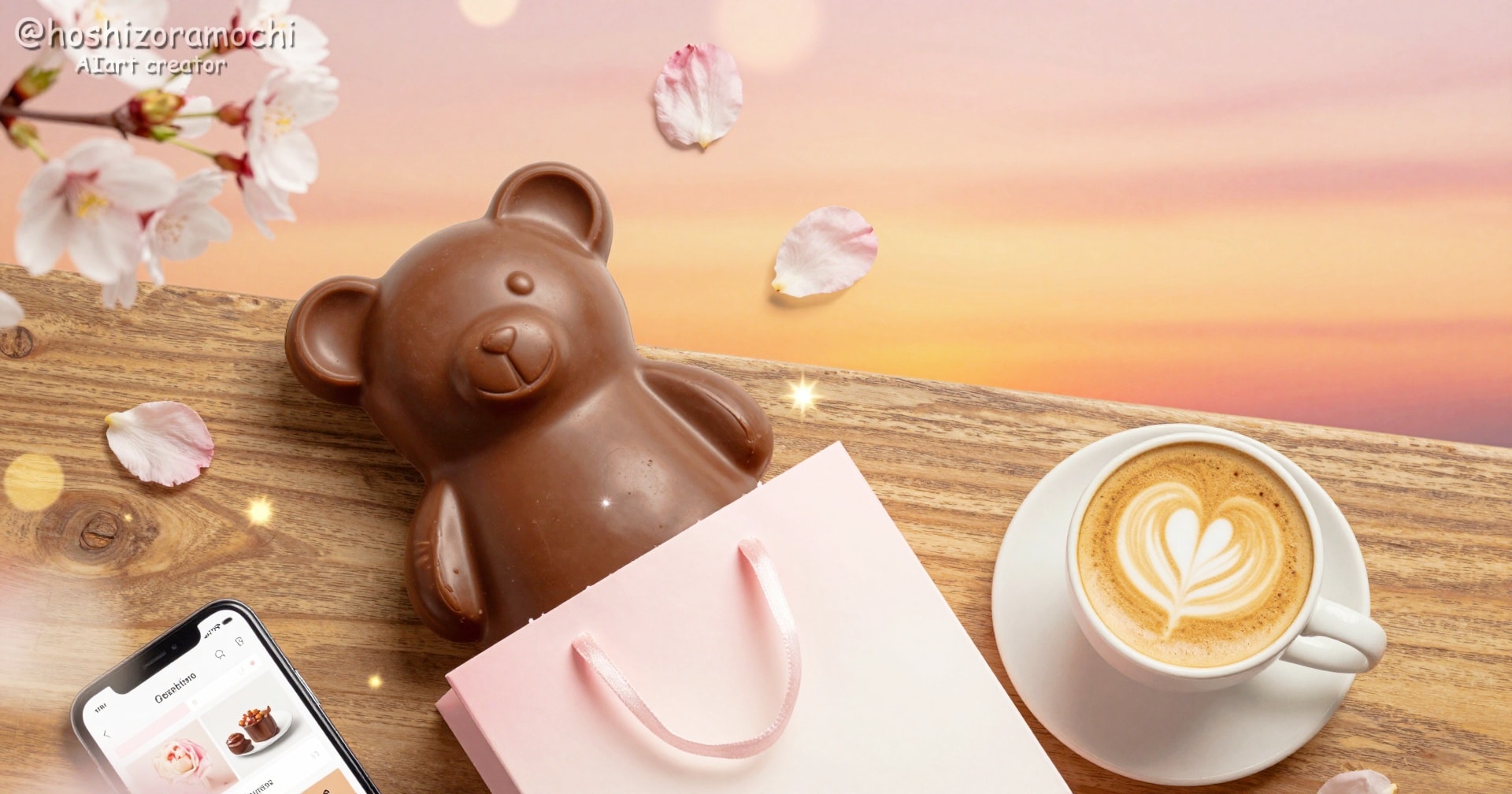 春の桜ティータイム、可愛すぎる🐻