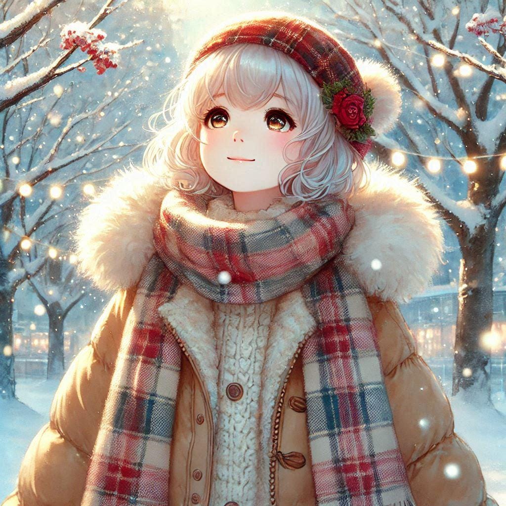 初雪と女の子 | の人気AIイラスト・グラビア