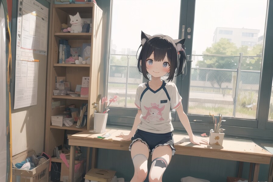猫耳ツインテ体操少女 : 2023.12.11