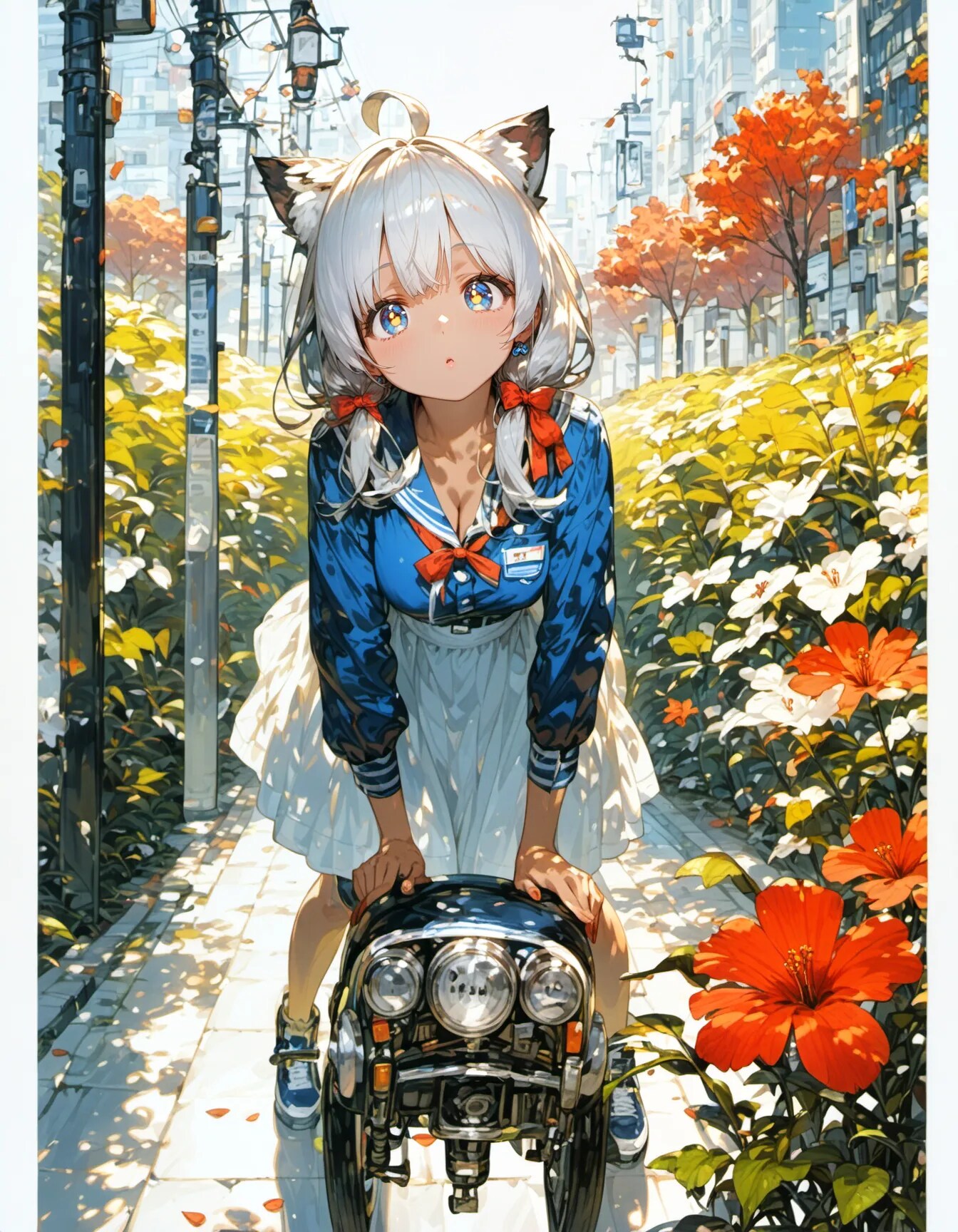 Silver Strands and City Streets | の人気AIイラスト・グラビア