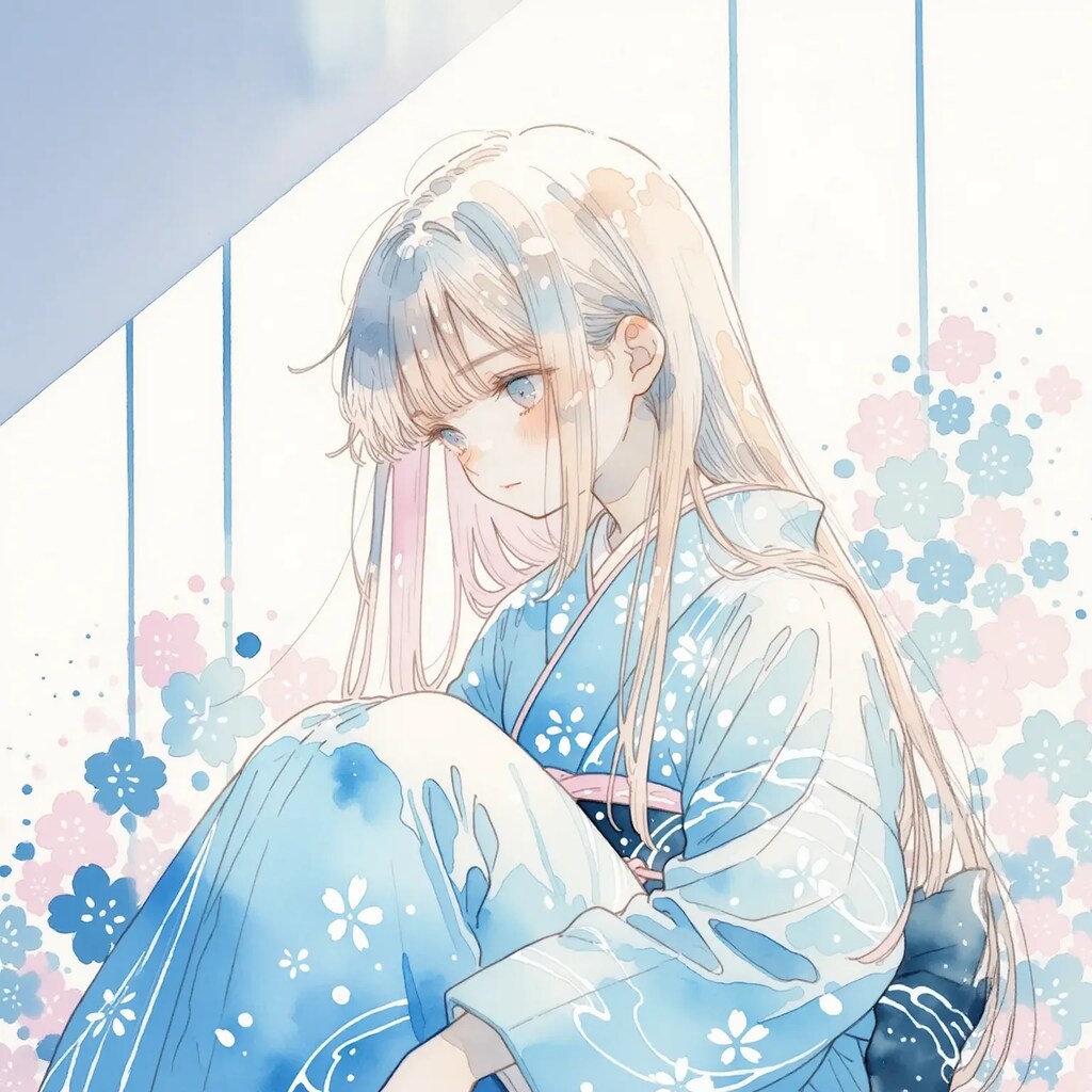 ブロンド彼女の着物a