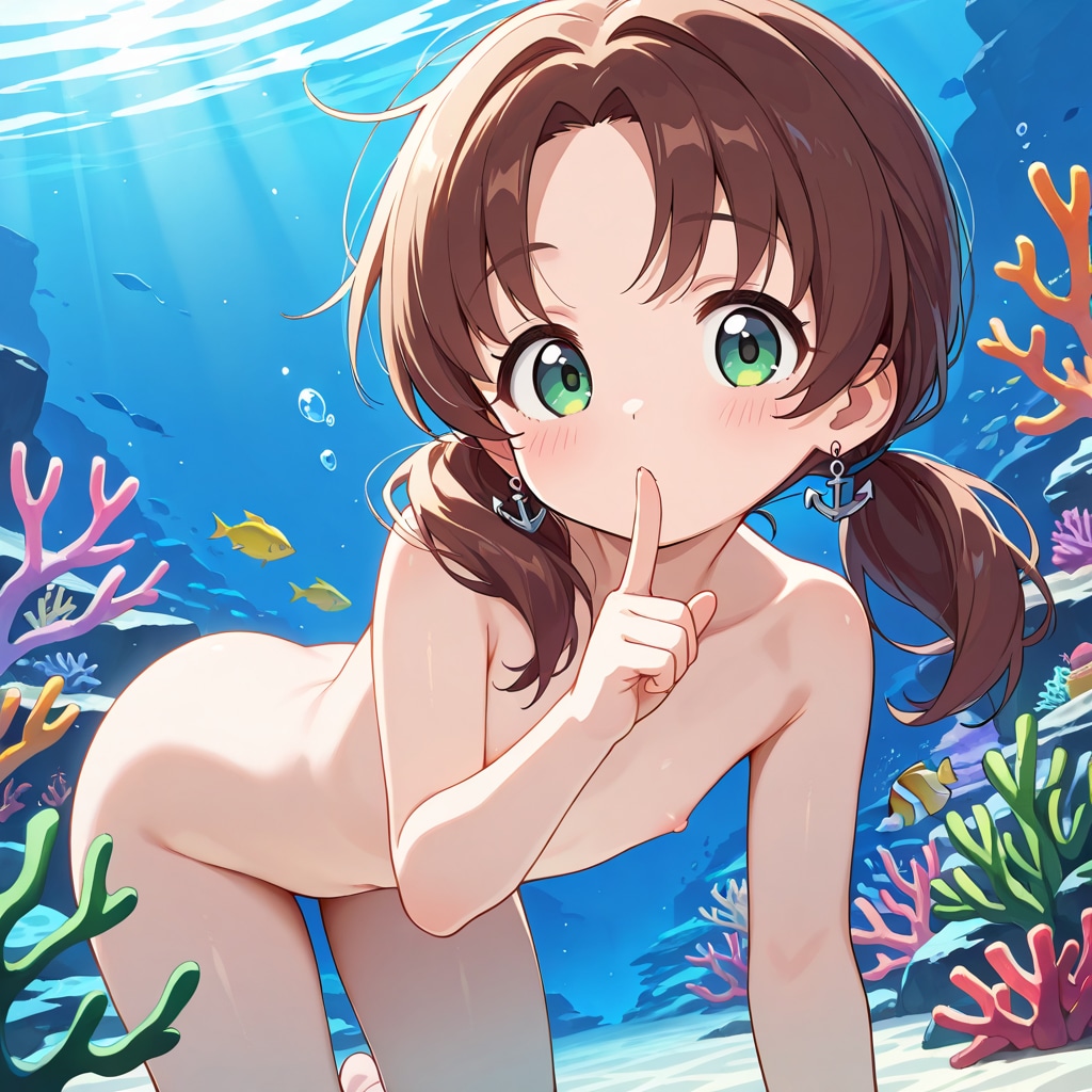 海の中で四つん這い②