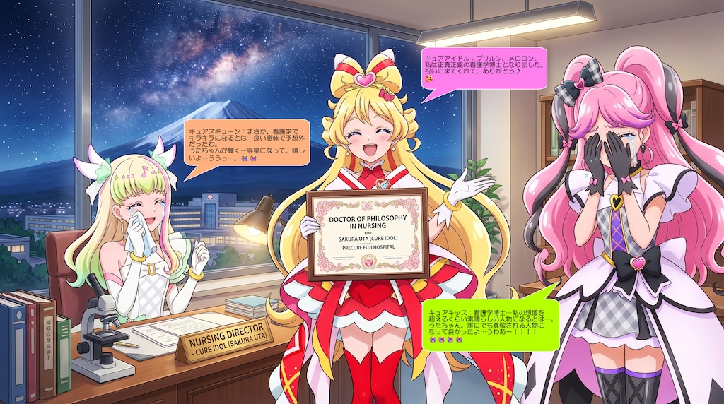 キュアアイドル、看護学博士になった！