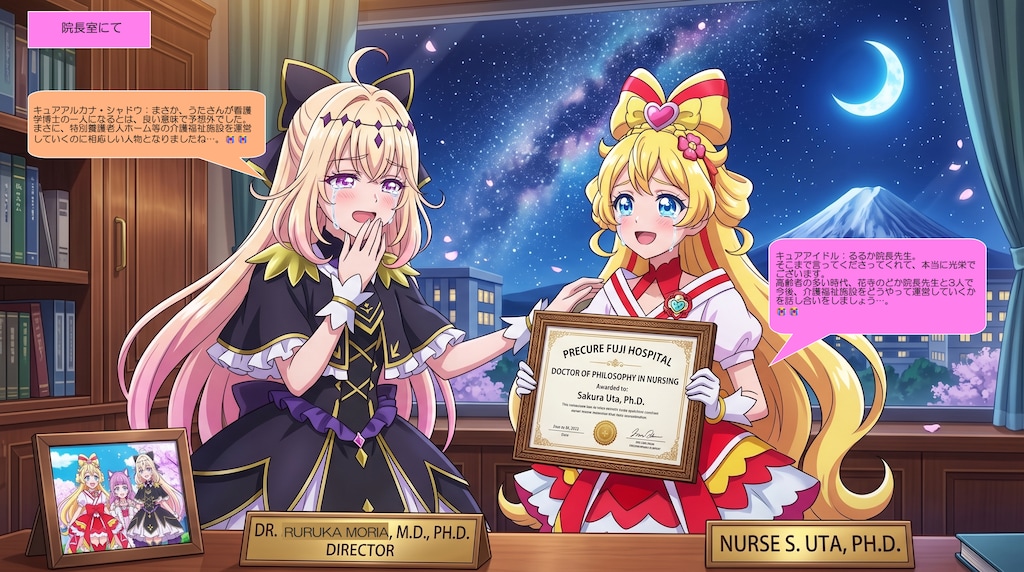 キュアアイドル、看護学博士になった！