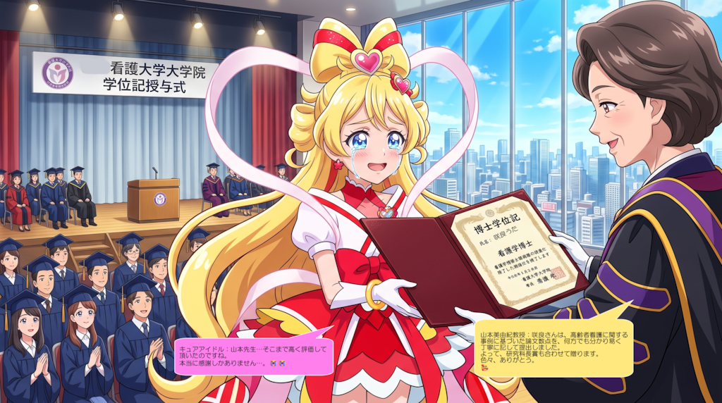 キュアアイドル、看護学博士になった！