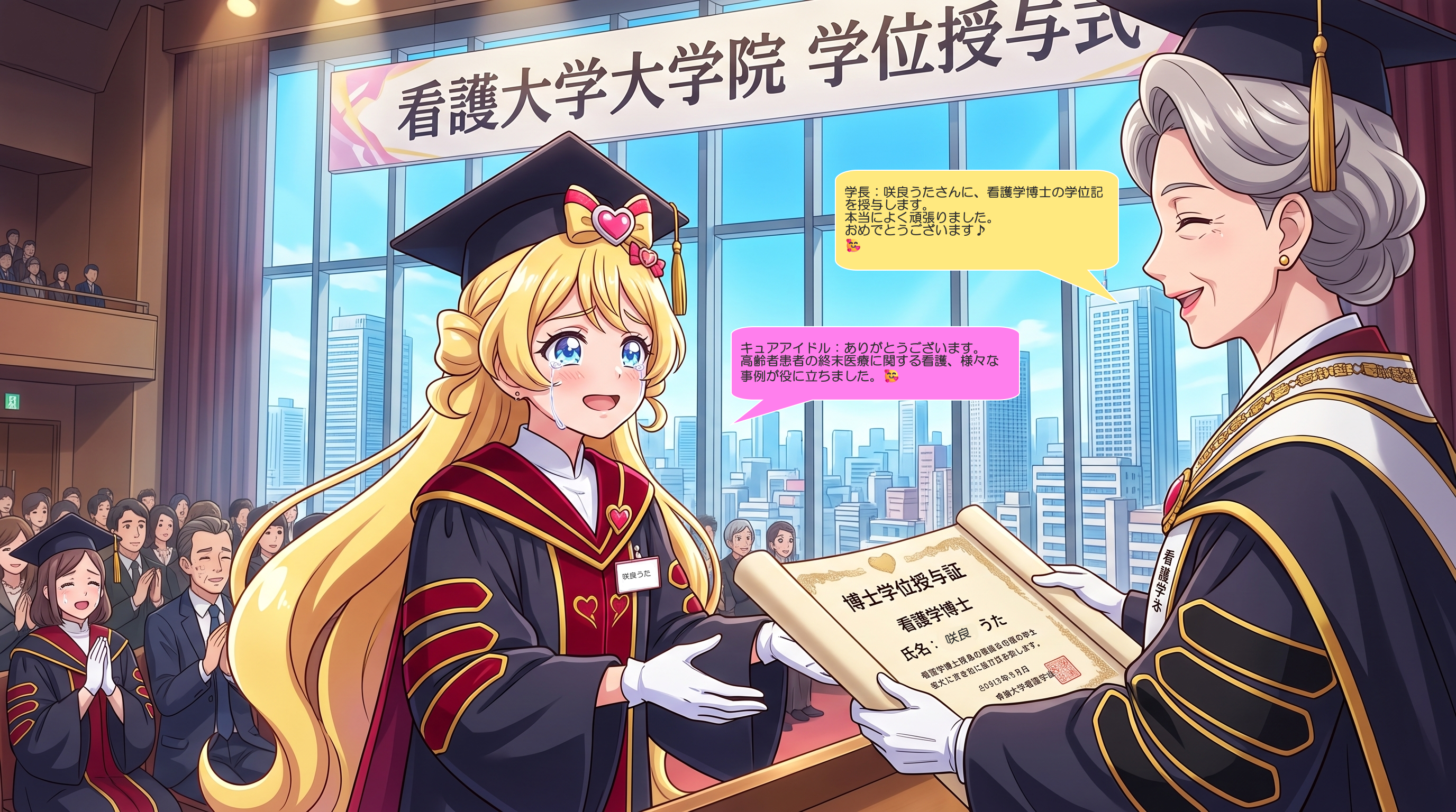 キュアアイドル、看護学博士になった！