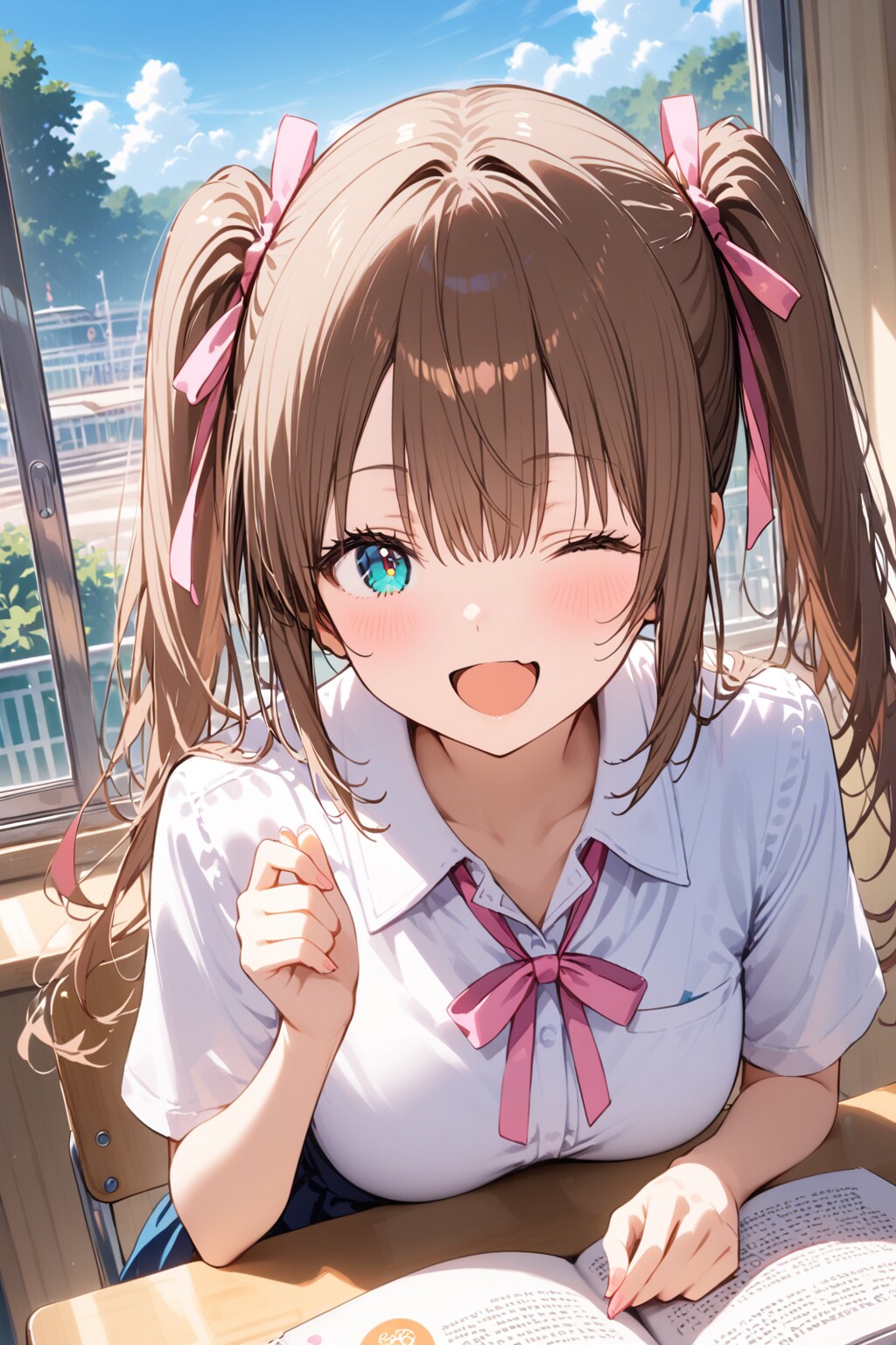 教室で読書 | の人気AIイラスト・グラビア