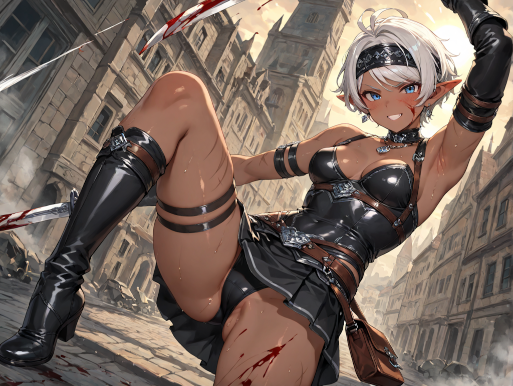 ダークエルフ１の戦闘