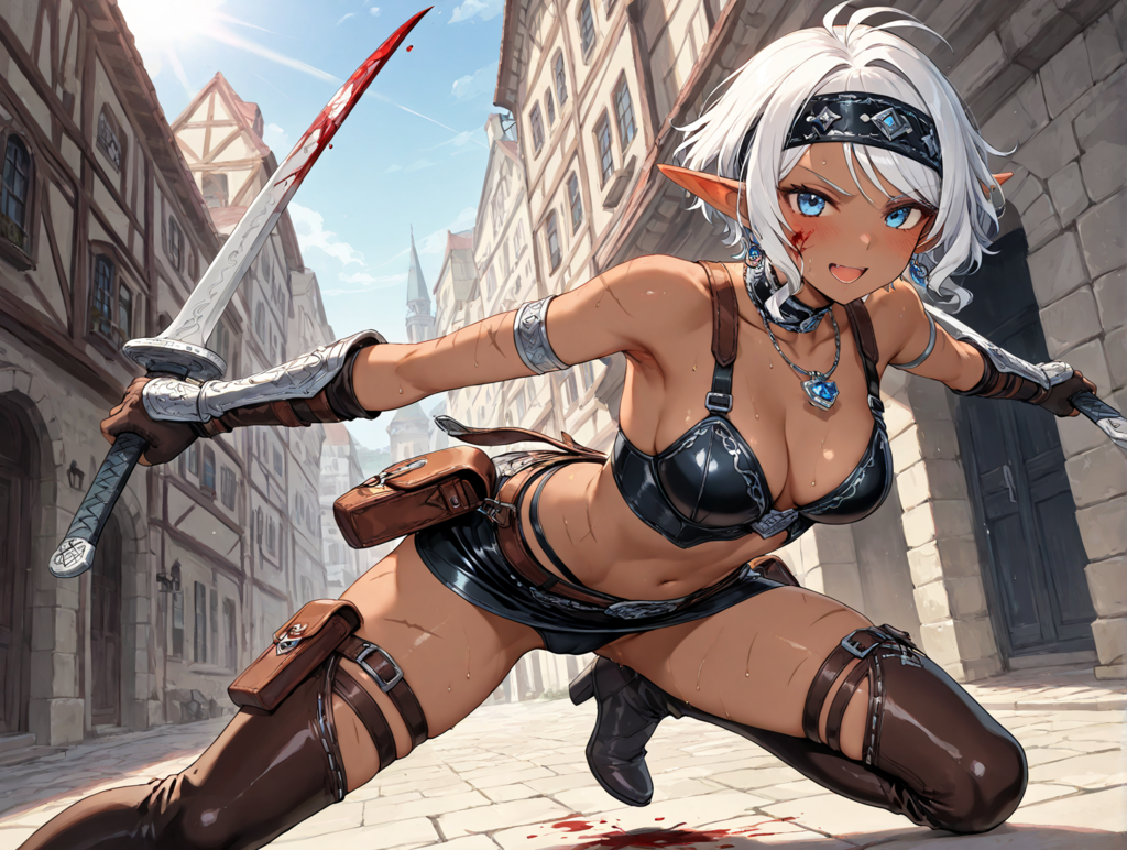 ダークエルフ１の戦闘