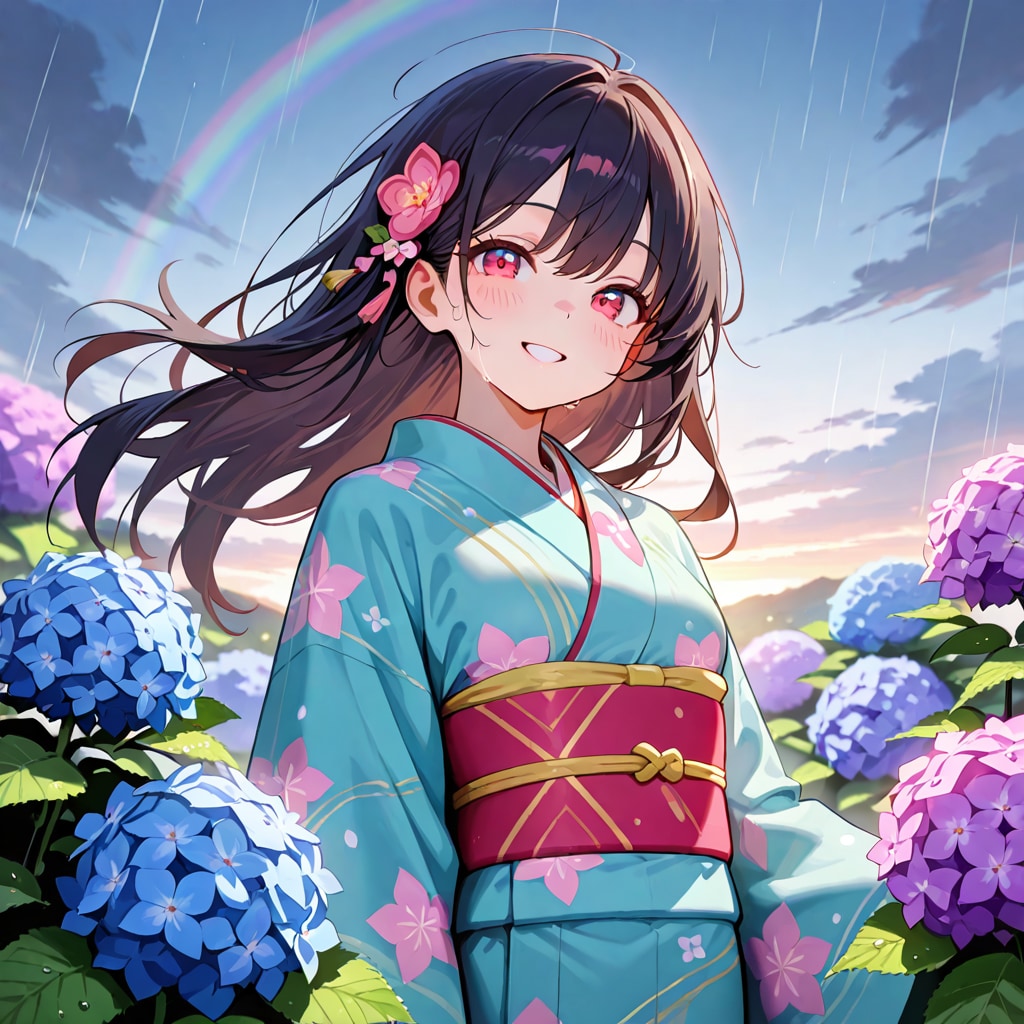 虹が出た空