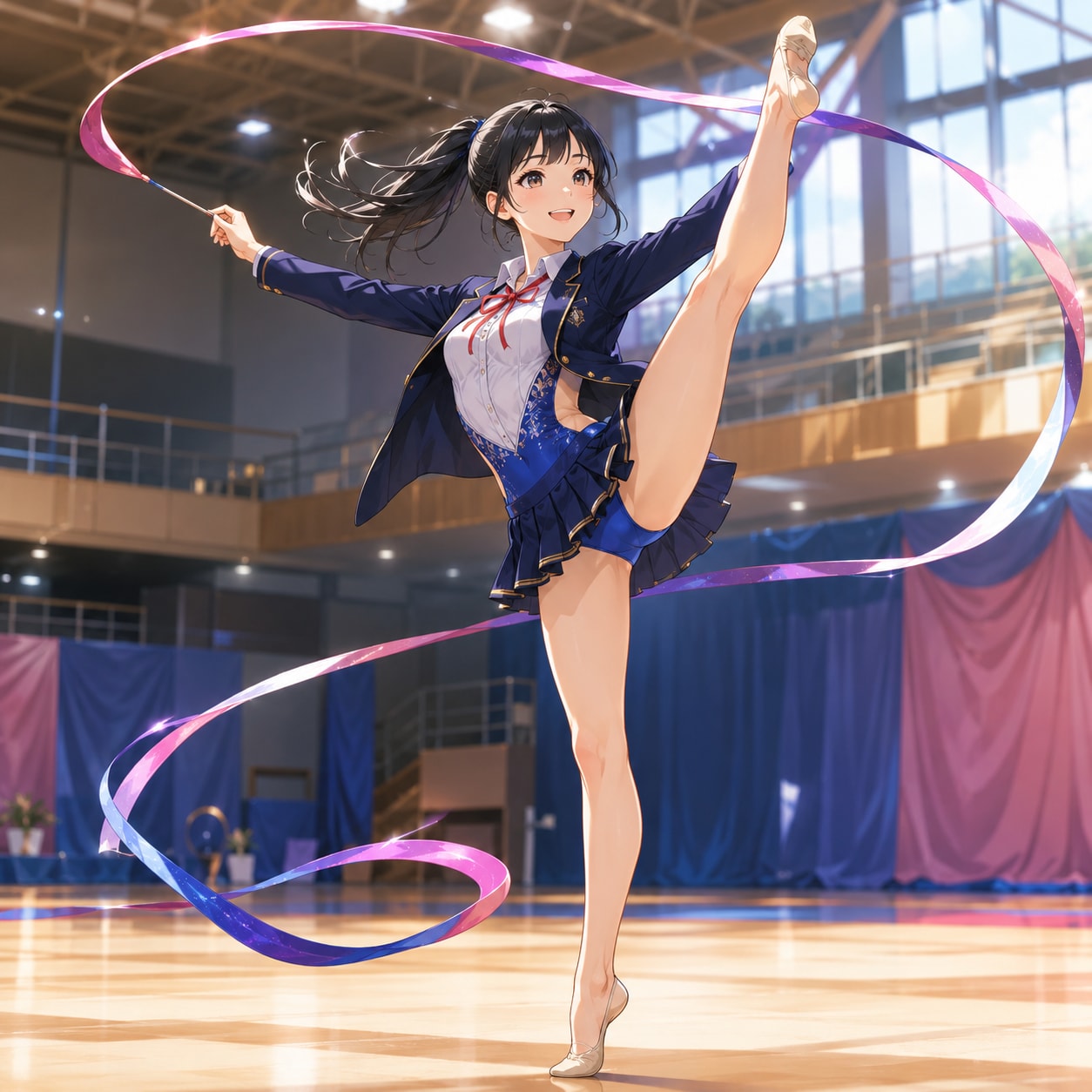 ブレザー型レオタード新体操女子 | の人気AIイラスト・グラビア