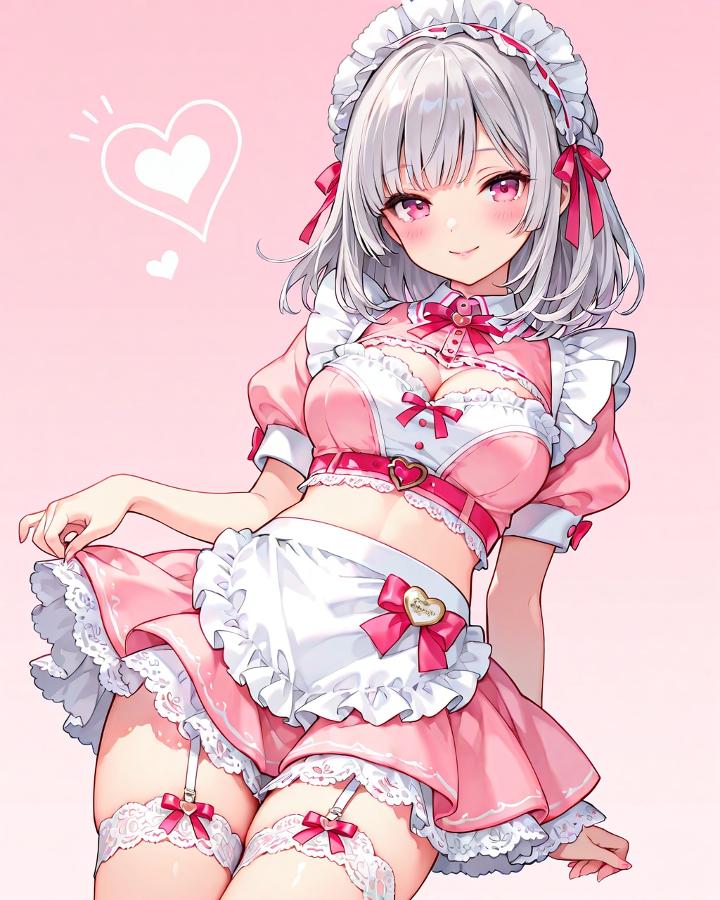 ピンクなメイド