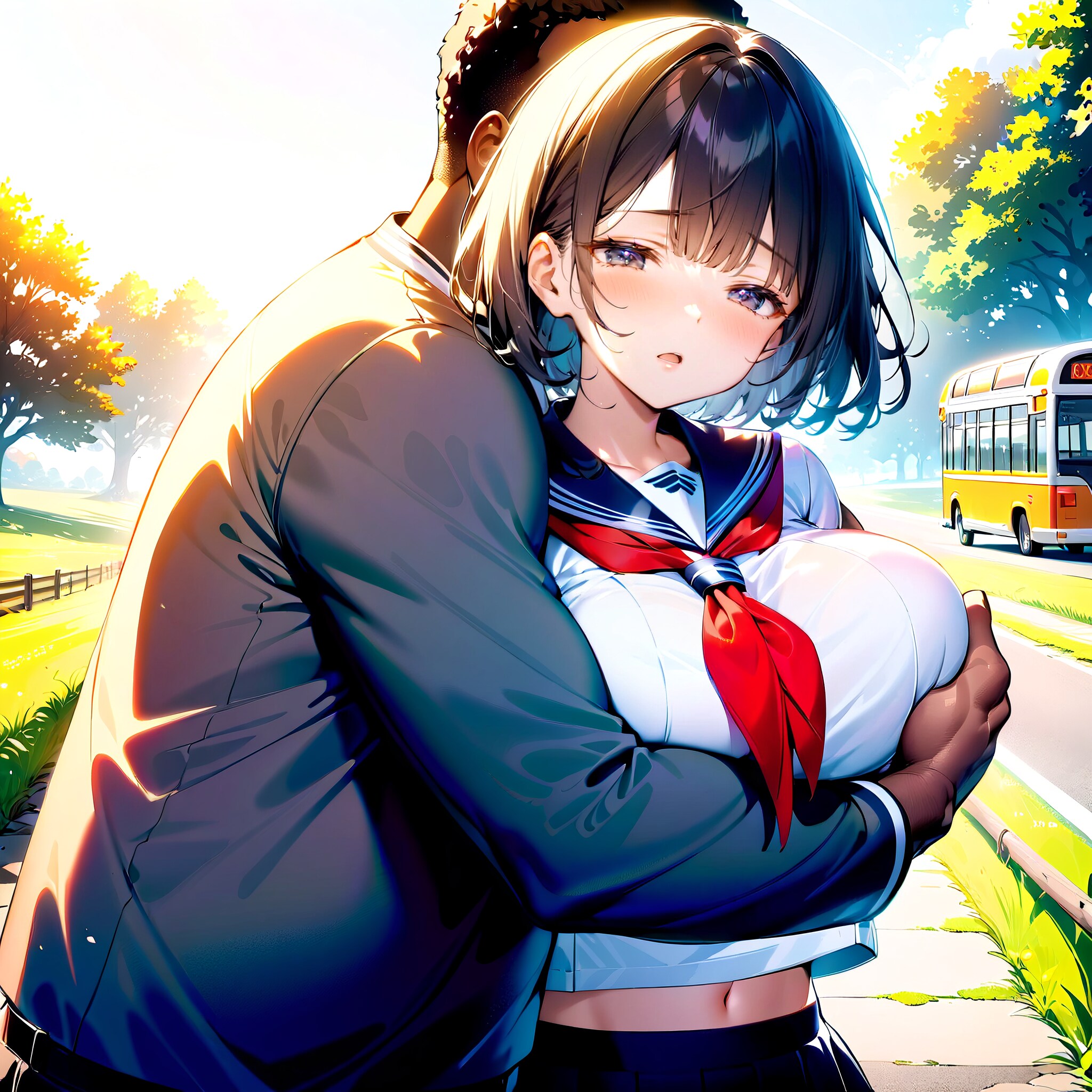 夕方のバス停近くで起きている事案（？）