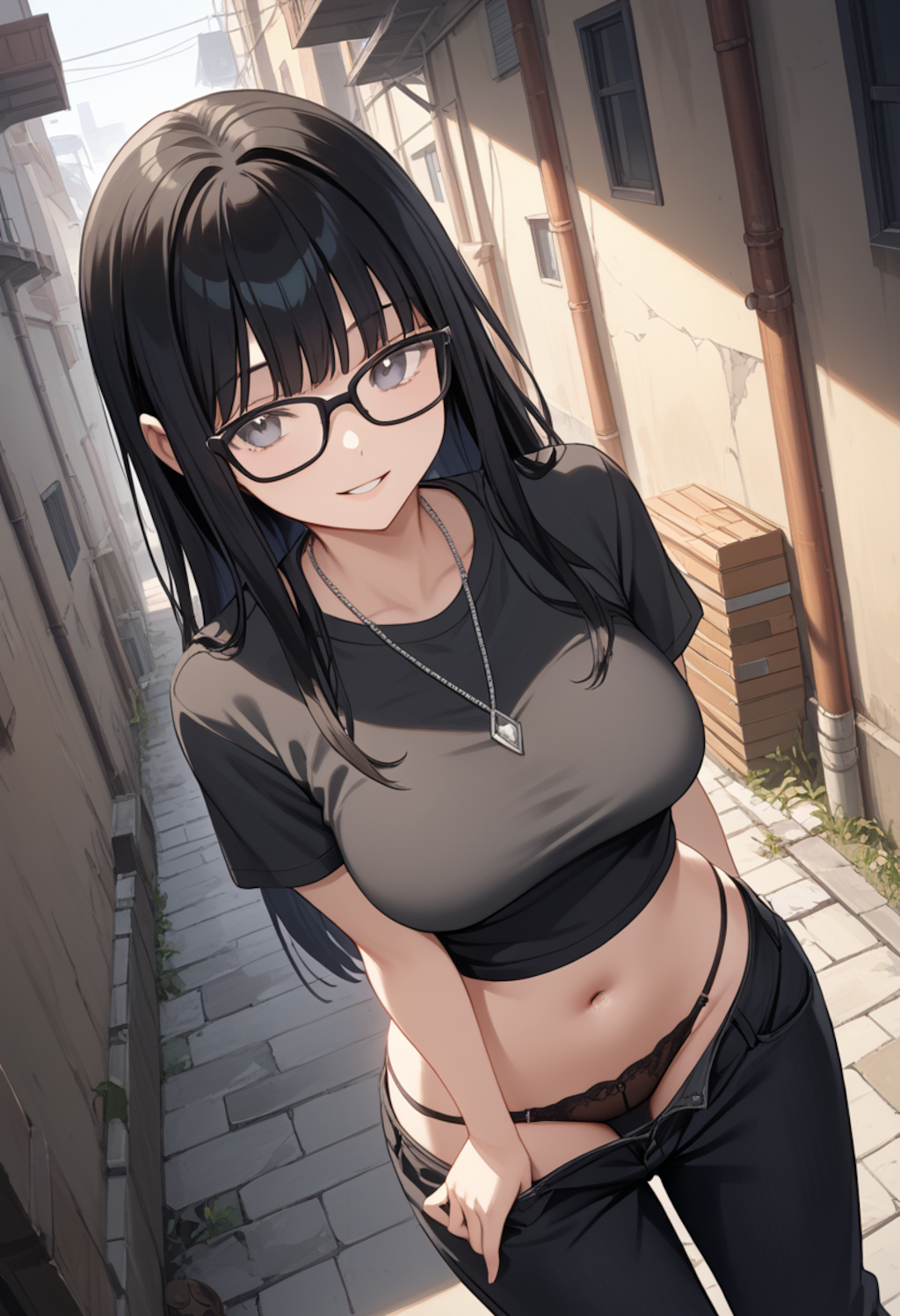 今日のパンツは黒だよ♪(8枚)