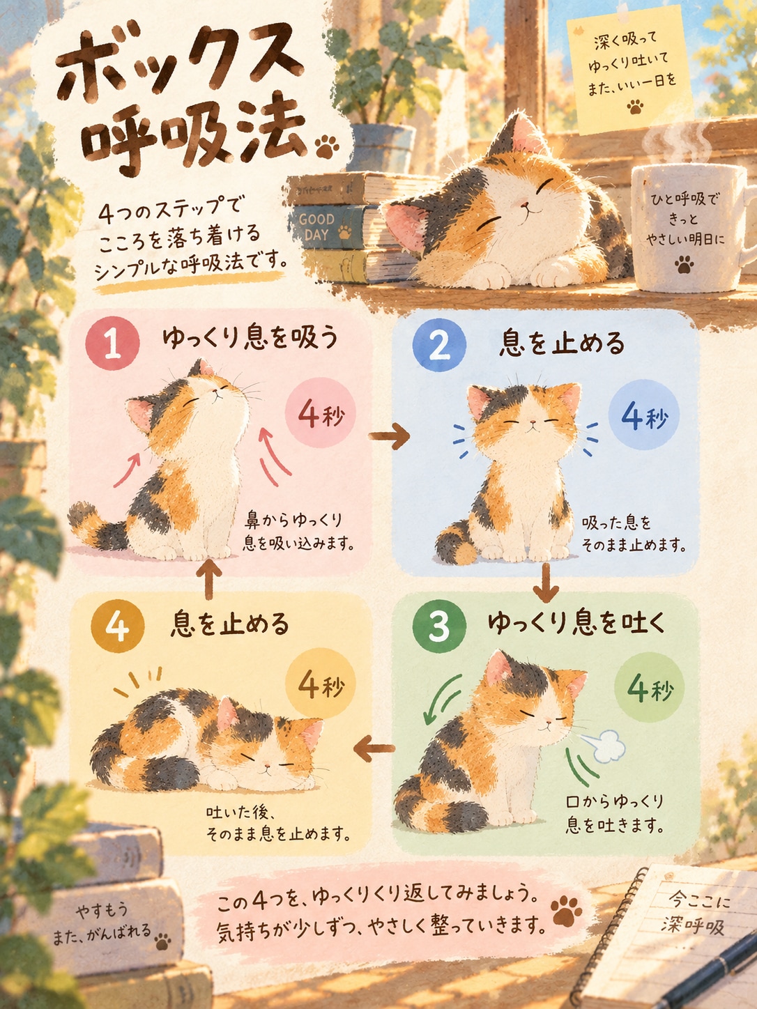 ねこと一緒に、4秒ずつ。 | の人気AIイラスト・グラビア