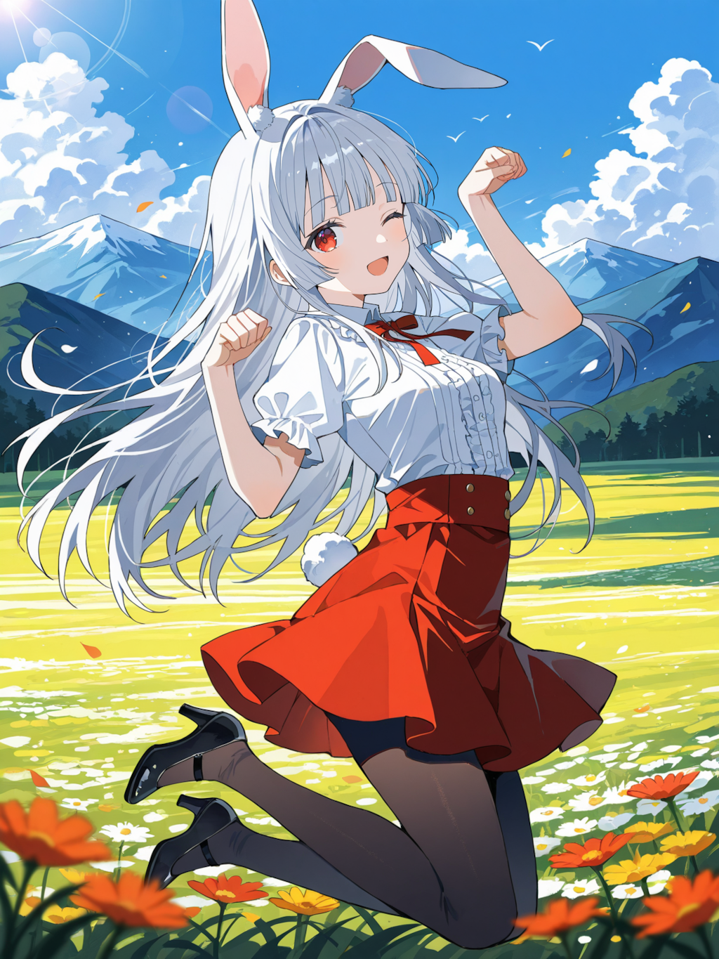 うさぎだからジャンプするのは当前なのです♡