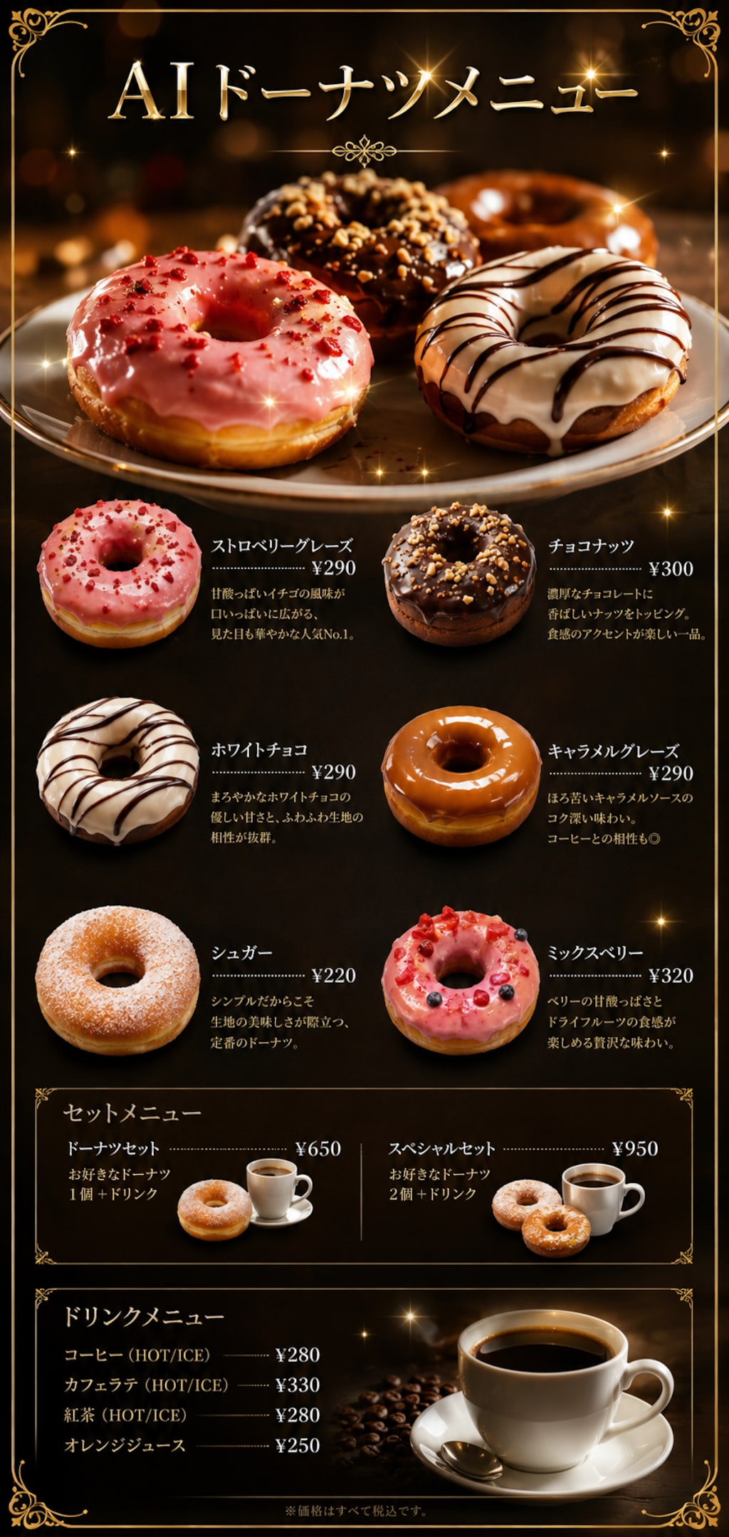AIドーナツメニュー