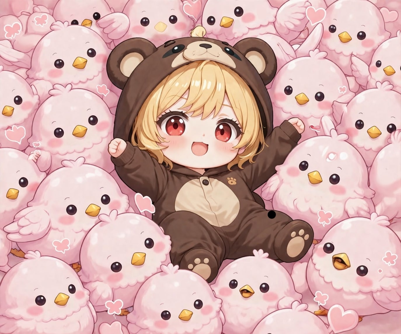 【借】鈴九さんのもふぴよちゃん | の人気AIイラスト・グラビア