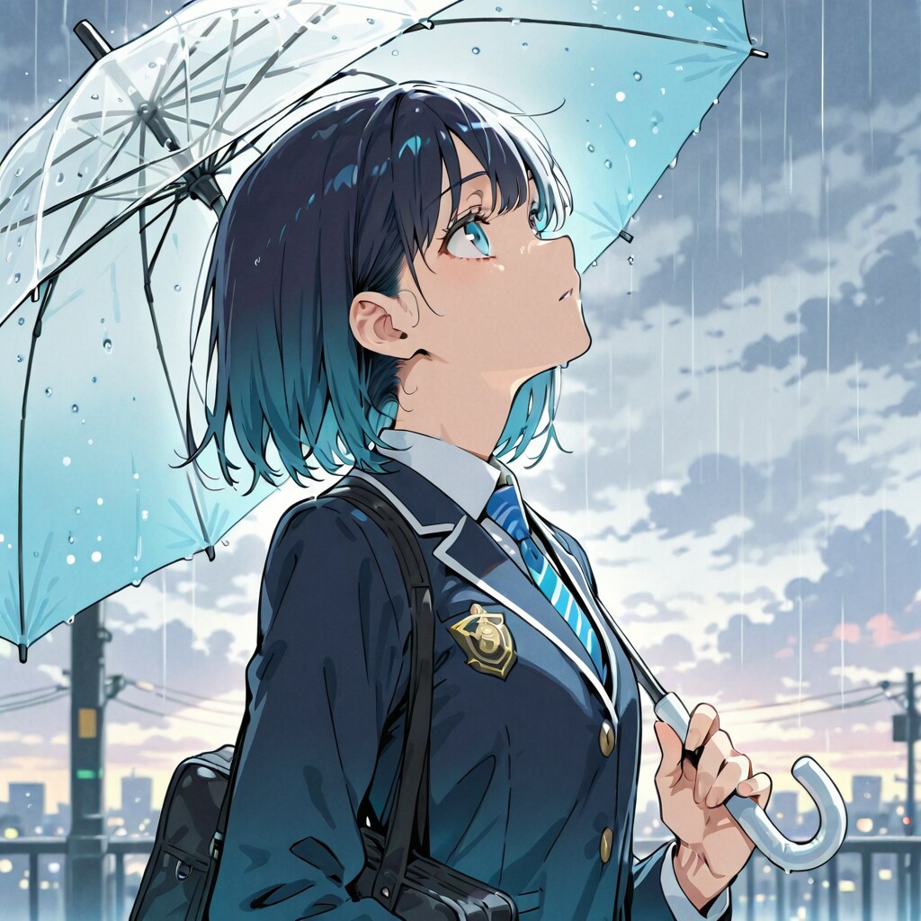 朝から雨