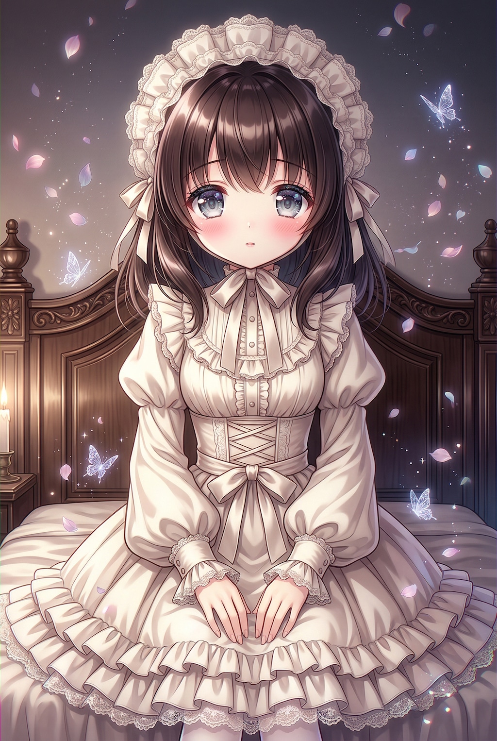 静寂に咲く白薔薇