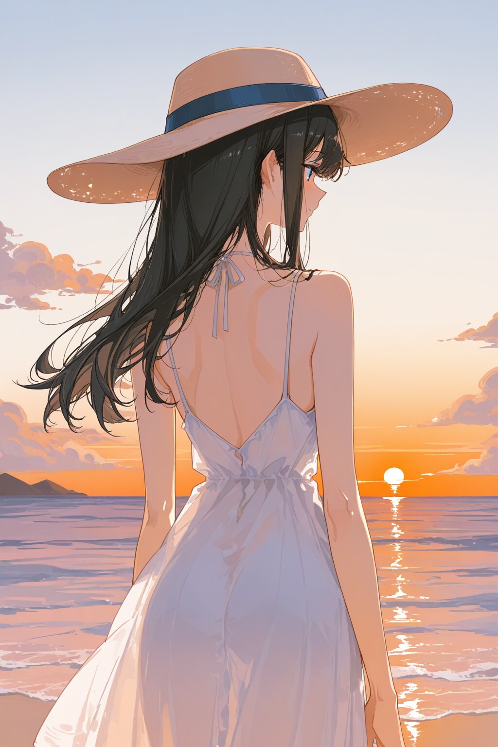夕の浜