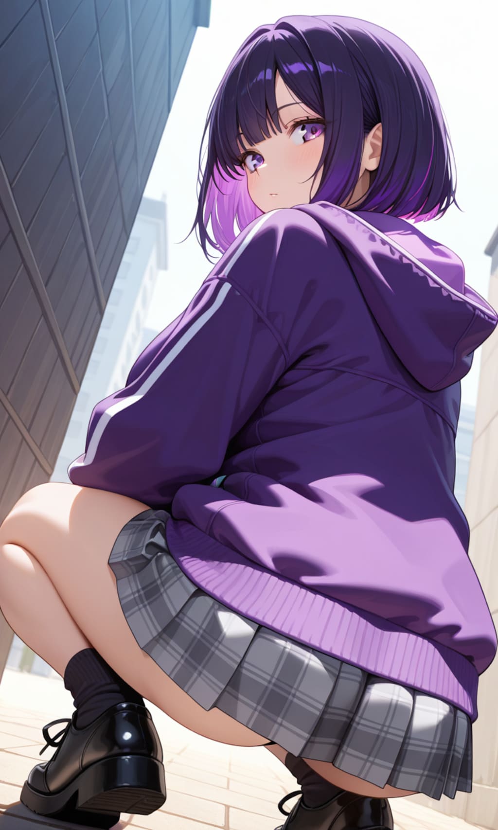 紫色が似合う女の子