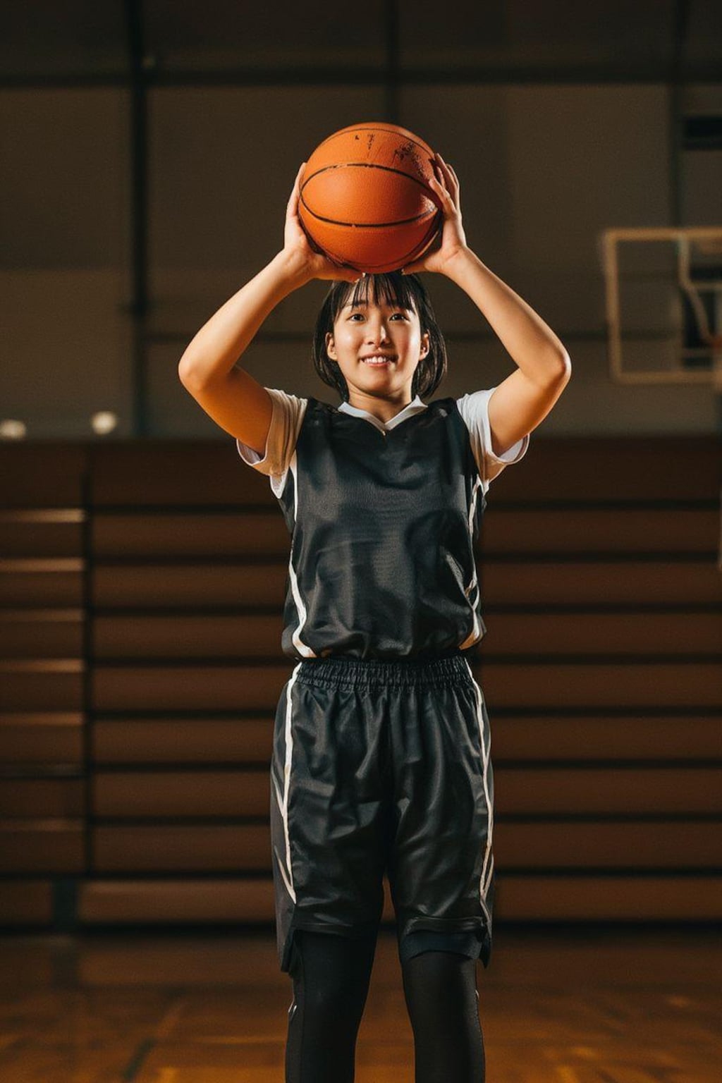 女バスのジャンプシュート370