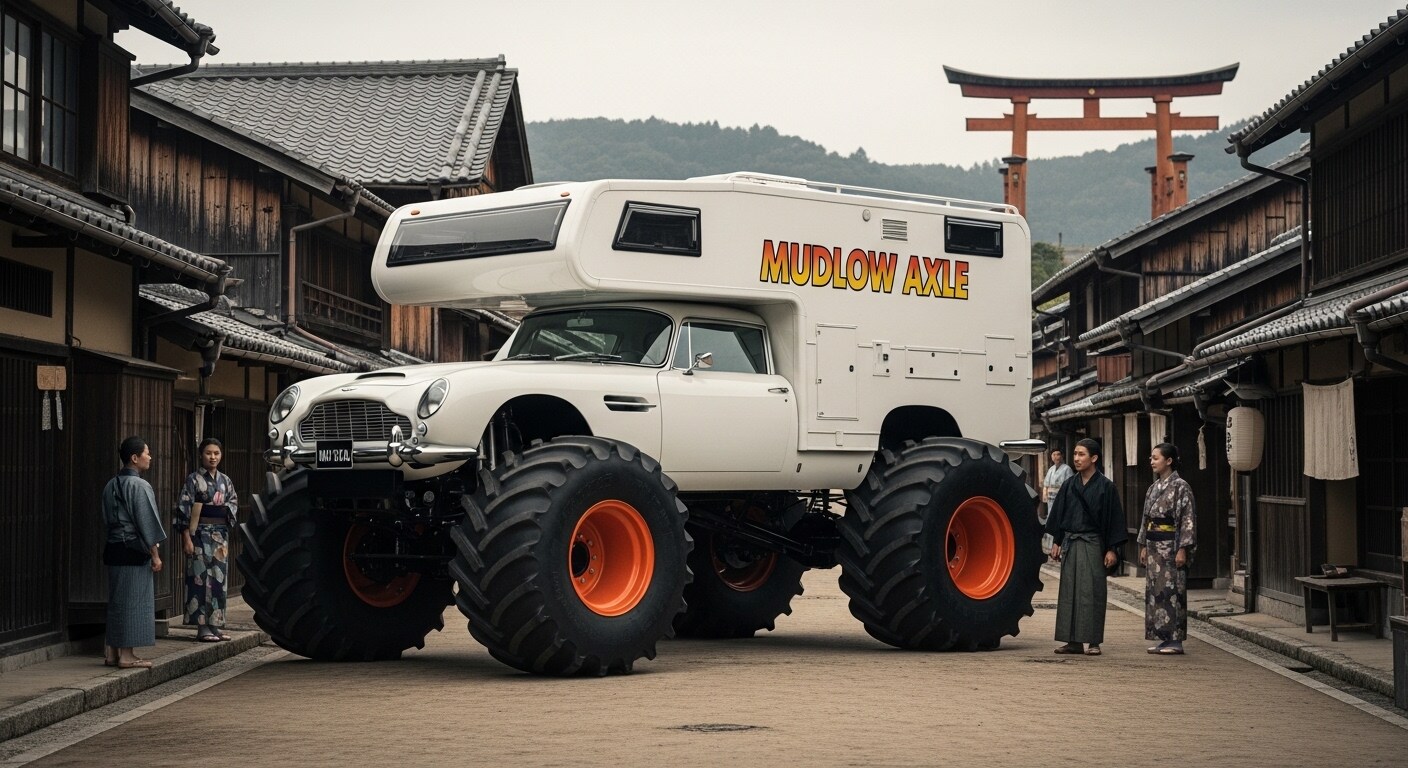 アストンマーティンDB5キャンピングカーモンスター | の人気AIイラスト・グラビア