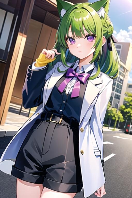 緑髪の猫耳少女 | の人気AIイラスト・グラビア