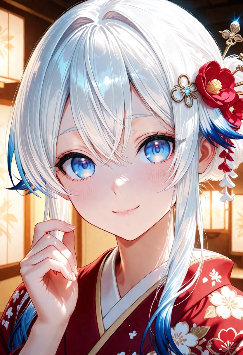 私も着物を着てみました。似合いますか？ | の人気AIイラスト・グラビア