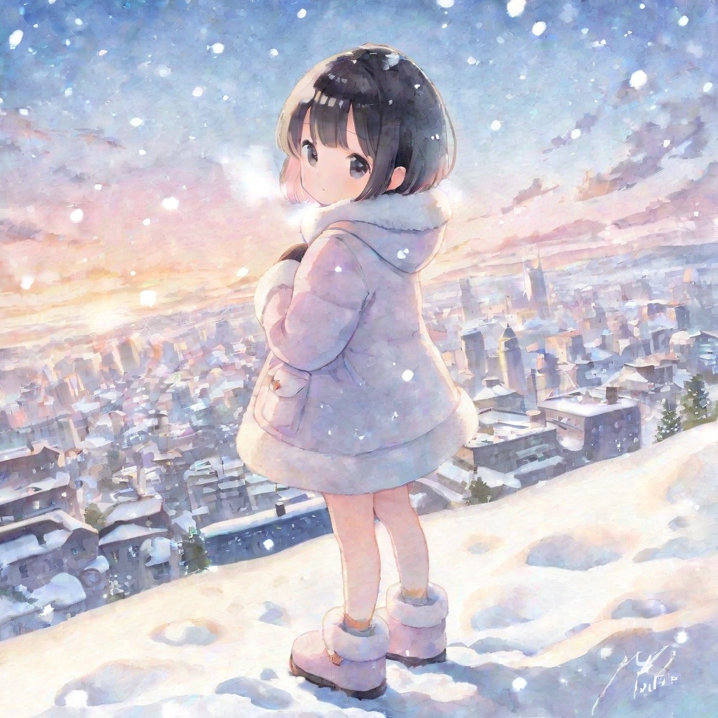 雪降る都市 | の人気AIイラスト・グラビア