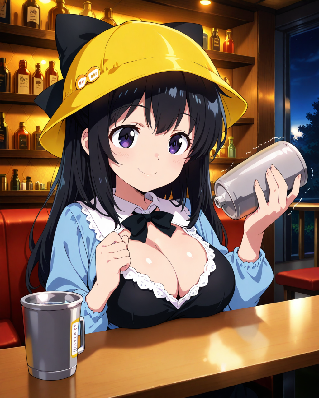 バーメイドごっこ。（はるかちゃん６才）