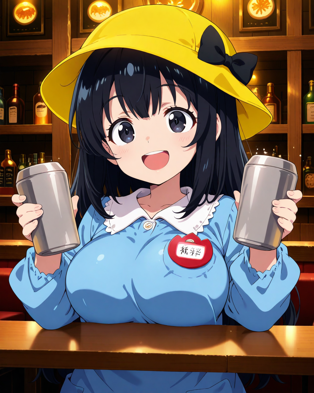 バーメイドごっこ。（はるかちゃん６才）