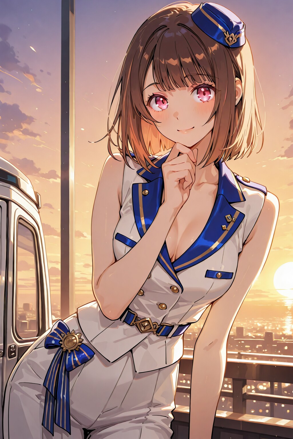 バス会社で潜入任務中の架純さん(ちちぷい版)