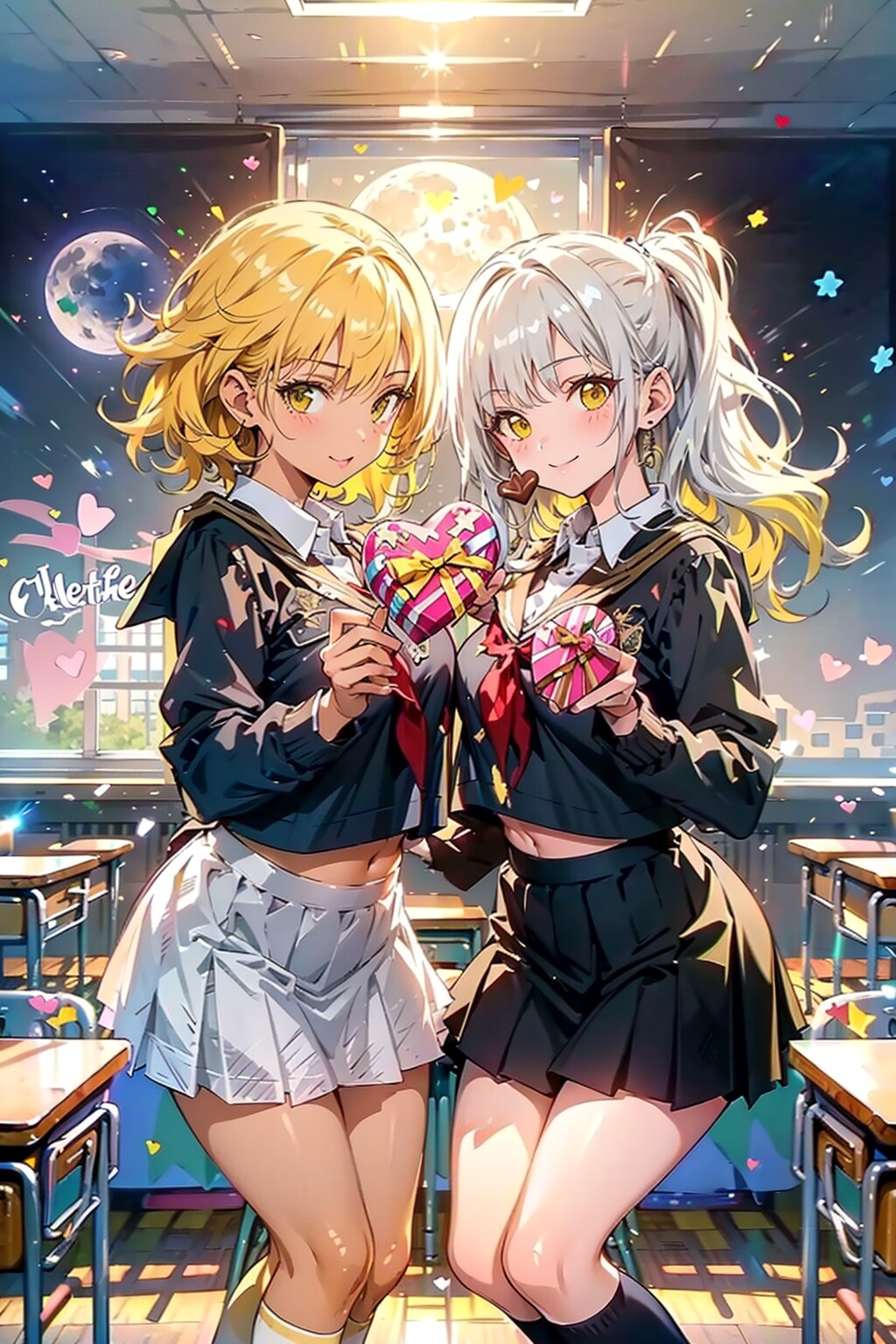 Wイエロー　制服？ | の人気AIイラスト・グラビア