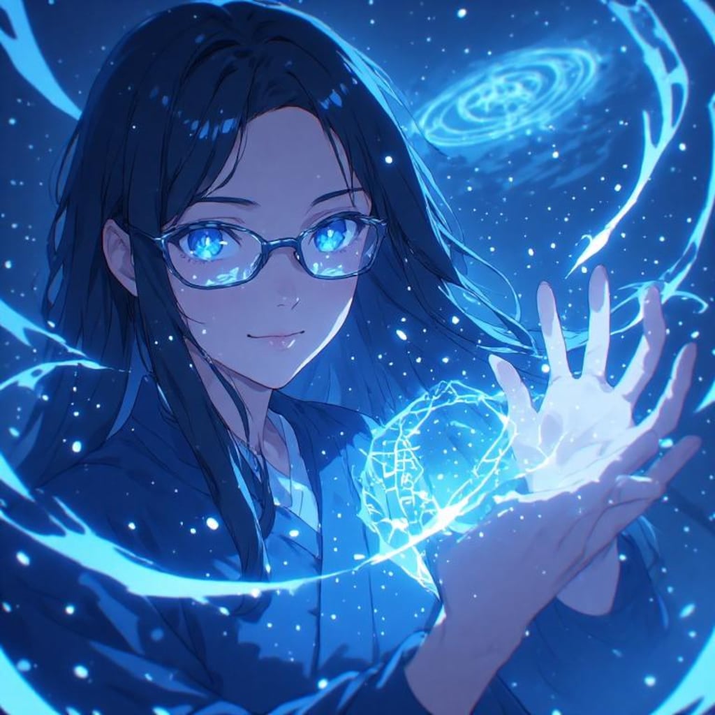 黒髪メガネ　水属性
