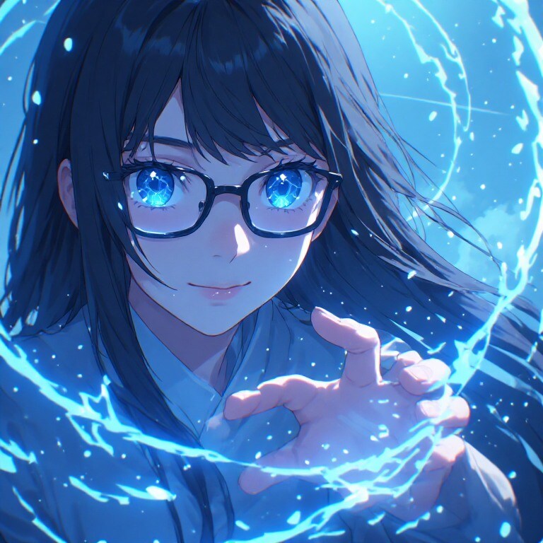 黒髪メガネ　水属性
