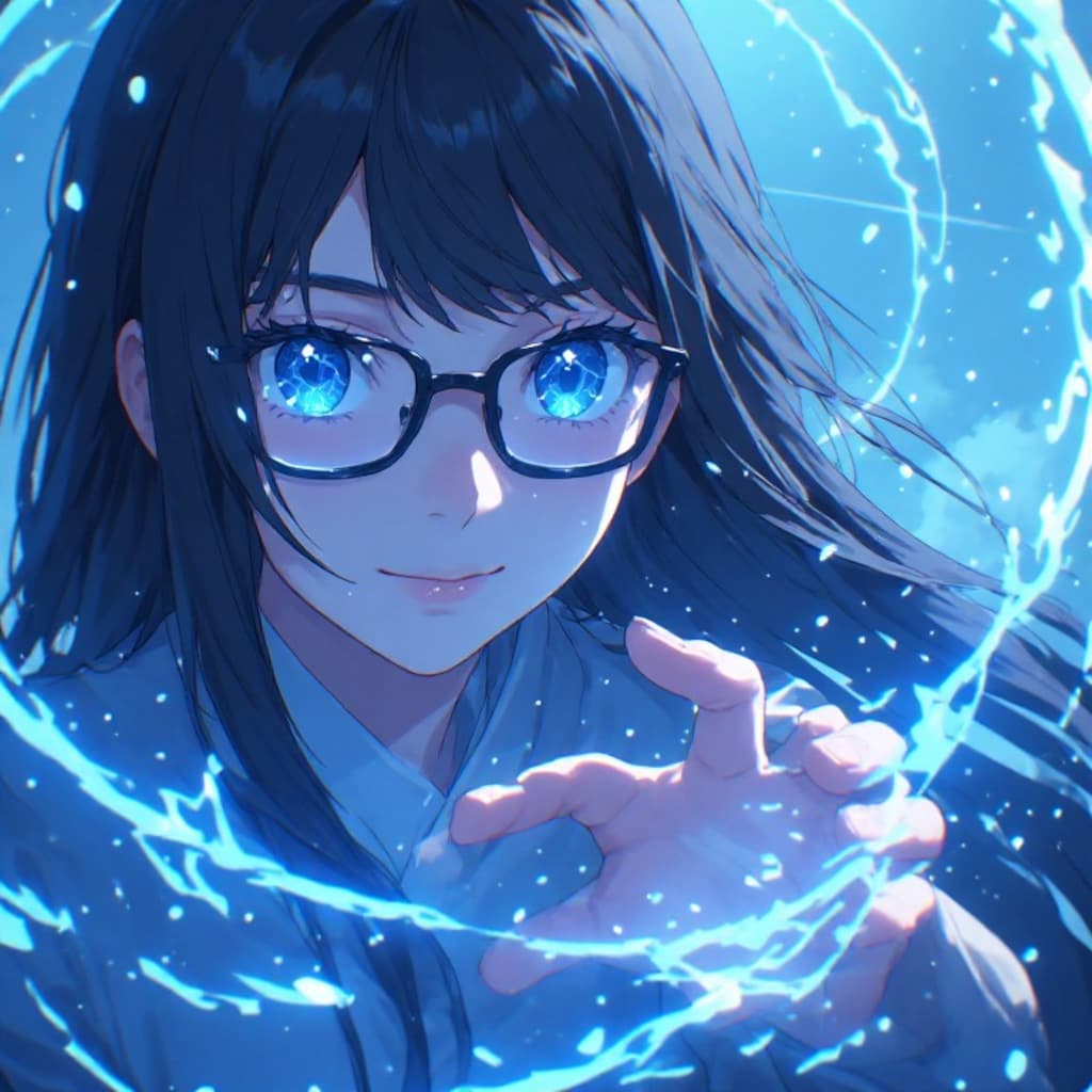 黒髪メガネ　水属性