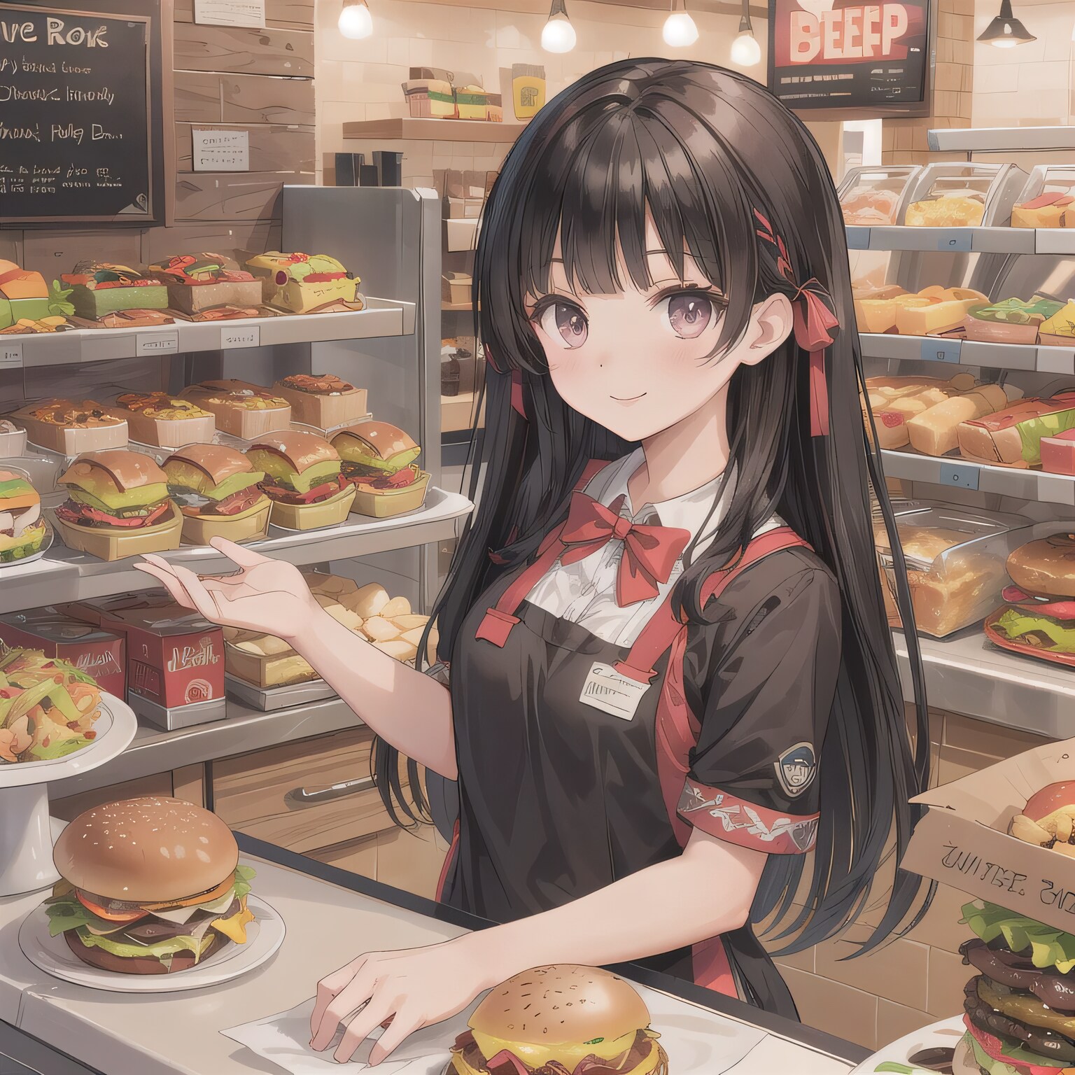 黒髪ロングでクルーの少女１０ | の人気AIイラスト・グラビア