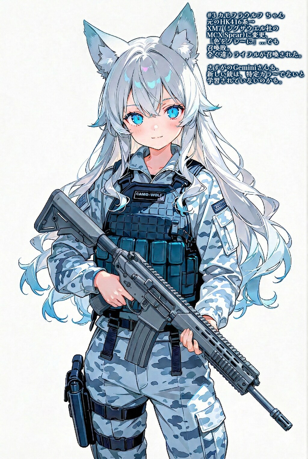 カモフラウルフちゃん ブラックのMCX-Spearバージョン (for マルチビタミンさん)